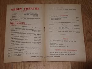 Seller image for Abbey Theatre Programme: Paul Twyning A Comedy in Three Acts 6/12/1943 for sale by Dublin Bookbrowsers