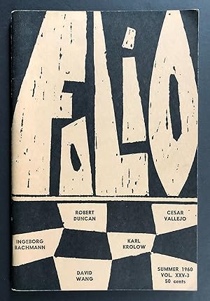 Seller image for Folio, Volume 25, Number 3 (XXV; Summer 1960) - Robert Duncan & Jess's copy for sale by Philip Smith, Bookseller