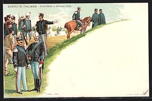 Seller image for Cartolina Esercito Italiano, Fanteria e Granatieri for sale by Bartko-Reher