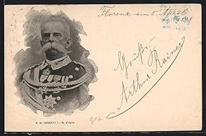 Cartolina Portrait S. M. Umberto I., Re d`Italia