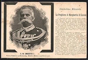 Cartolina Portrait mit Trauerflor S.M. Umberto I. von Italien