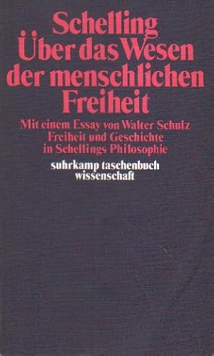 Immagine del venditore per Philosophische Untersuchungen ber das Wesen der menschlichen Freiheit und die damit zusammenhngenden Gegenstnde. venduto da Versandantiquariat Boller