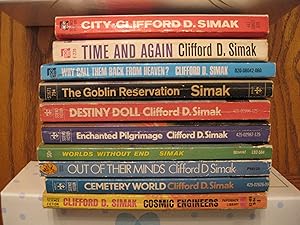 Clifford D. Simak Economical Reading Lot - 10 Paperback Book Lot (See Picture for Titles)