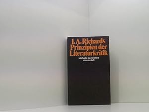 Bild des Verkufers fr Prinzipien der Literaturkritik (suhrkamp taschenbuch wissenschaft) zum Verkauf von Book Broker