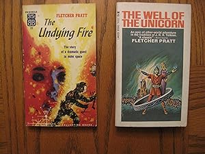 Fletcher Pratt Two (2) Paperback Book Lot, including: The Undying Fire, and; The Well of the Unicorn