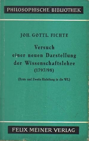 Imagen del vendedor de Versuch einer neuen Darstellung der Wissenschaftslehre. a la venta por Versandantiquariat Boller