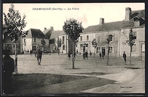 Carte postale Champagné, La Place