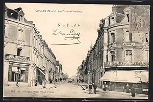 Carte postale Cholet, Avenue Gambetta