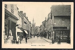 Carte postale Bernay, Rue Thiers
