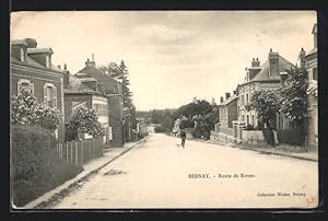 Carte postale Bernay, Route de Rouen