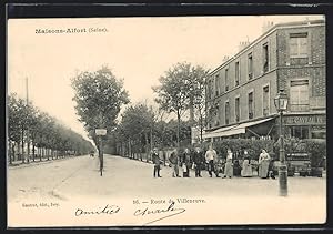 Carte postale Maisons-Alfort, Route de Villeneuve