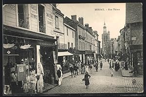 Carte postale Bernay, L'Eglise, Rue Thiers