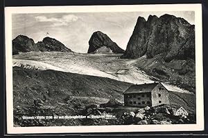 Bild des Verkufers fr Ansichtskarte Adameck-Htte, Berghtte am Gosau-Gletscher im Dachsteingebirge zum Verkauf von Bartko-Reher