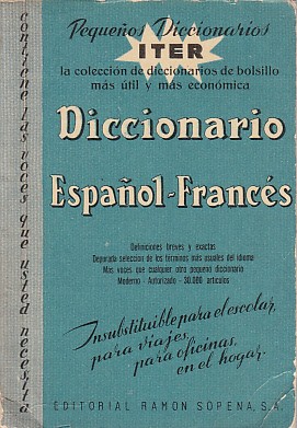 Seller image for PEQUEOS DICCIONARIOS ITER. ESPAOL-FRANCS for sale by Librera Vobiscum