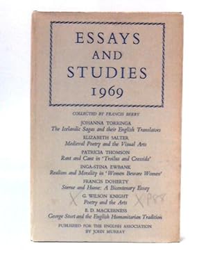 Seller image for Essays and Studies 1969 Being Volume Twenty-Two of the New Series of Essays and Studies Collected for The English Association for sale by World of Rare Books