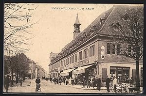 Carte postale Montbéliard, Les Halles