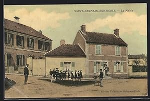 Carte postale Saint-Germain-sur-Ecole, La Mairie