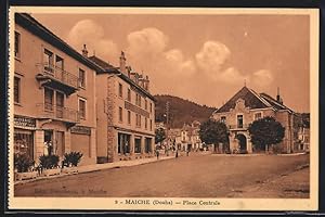 Carte postale Maiche, Place Centrale