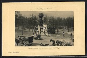 Carte postale Neuilly-sur-Seine, Monument des Aéronautes du Siège