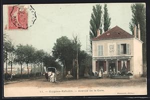 Carte postale Gouignes-Rabutin, Avenue de la Gare