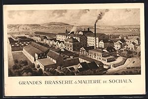 Carte postale Sochaux, Grandes Brasserie, Malterie