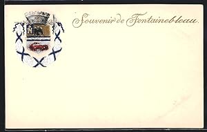 Künstler-Carte postale Fontainebleau, armoiries