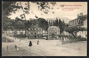 Image du vendeur pour Carte postale Saint-Jean-Pied-de-Port, place du March mis en vente par Bartko-Reher