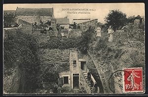 Carte postale Doué-la-Fontaine, Une Cave d`habitation