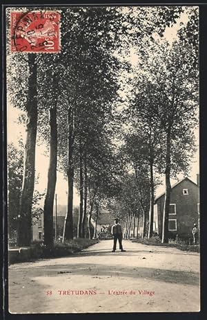 Carte postale Trétudans, L`entrée du Village