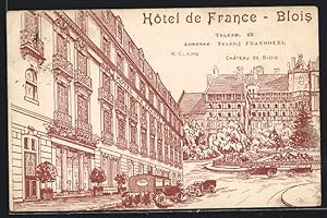 Künstler-Carte postale Blois, Hotel de France