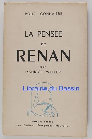 Image du vendeur pour La pense de Renan mis en vente par Librairie du Bassin