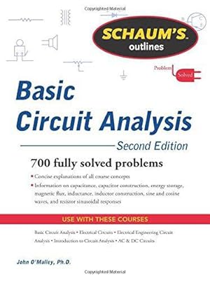 Bild des Verkufers fr Schaum's Outline of Basic Circuit Analysis, Second Edition (Schaum's Outlines) (SCHAUMS' ENGINEERING) zum Verkauf von WeBuyBooks