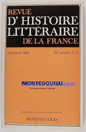 Revue d'Histoire Littéraire de la France n°2 Montesquieu