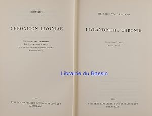 Image du vendeur pour Livlndische chronik mis en vente par Librairie du Bassin