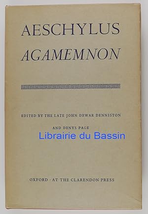 Bild des Verkufers fr Aeschylus Agamemnon zum Verkauf von Librairie du Bassin