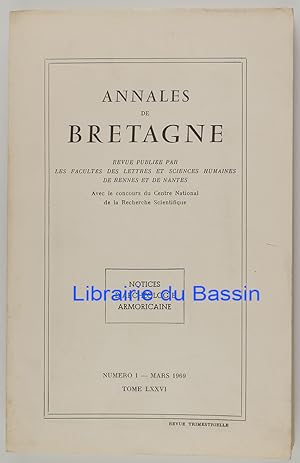 Annales de Bretagne n°1 Notices d'archéologie armoricaine