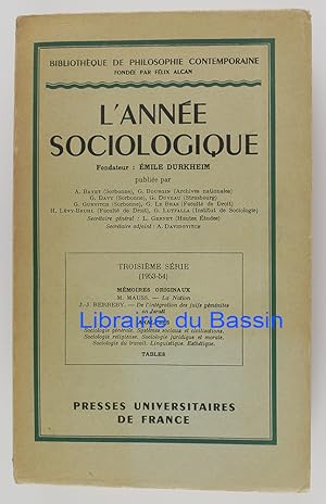 L'année sociologique Troisième série (1953-54)