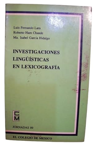 Investigaciones Lingüísticas En Lexicografía