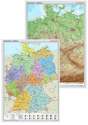 Image du vendeur pour Posterkarten Geographie: Posterkartenset Deutschland mis en vente par moluna