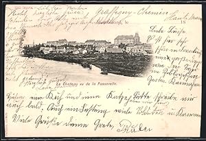 Carte postale Montbéliard, Le Chateau vu de la Passerelle
