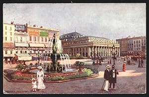 Carte postale Bordeaux, Allées de Toruny et Grand Theatre