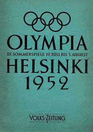 Olympiade Helsinki. XV. Sommerspiele 19.Juli bis 3.August.