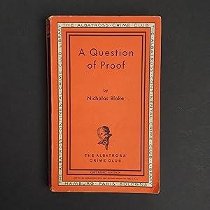 Imagen del vendedor de A Question of Proof a la venta por Antiquariaat Hovingh