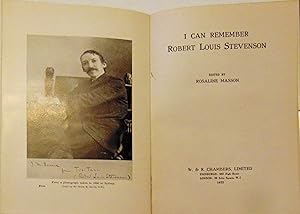 Bild des Verkufers fr I Can Remember Robert Louis Stevenson zum Verkauf von Hanselled Books