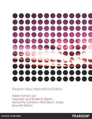 Bild des Verkufers fr Public School Law : Pearson New International Edition zum Verkauf von AHA-BUCH GmbH