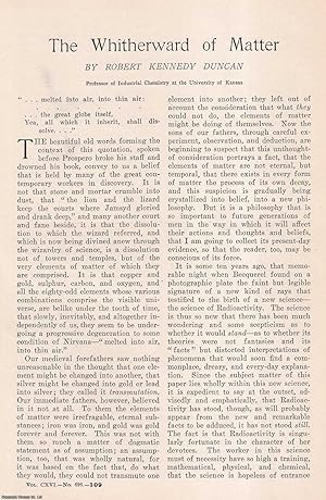 Imagen del vendedor de The Witherward of Matter. This is an original article from the Harper's Monthly Magazine, 1908. a la venta por Cosmo Books