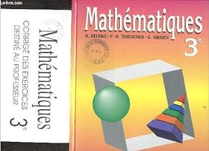Image du vendeur pour Mathematiques - lot de 2 ouvrages : manuel + Corrige des exercices destine au professeur 3e mis en vente par Le-Livre