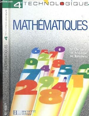 Bild des Verkufers fr Mathmatiques, 4e technologique zum Verkauf von Le-Livre