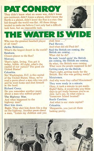 Imagen del vendedor de The Water is Wide a la venta por Bagatelle Books, IOBA