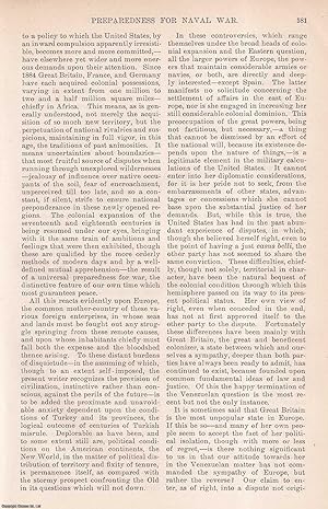 Imagen del vendedor de American Preparedness for Naval War. This is an original article from the Harper's Monthly Magazine, 1897. a la venta por Cosmo Books